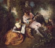 Jean-Antoine Watteau The Scale of Love oil painting reproduction